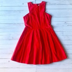 Reddish orange skater dress